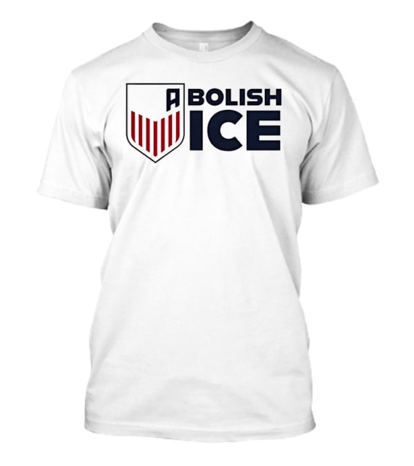 Abolish Ice Shield Red Stripes T-Shirt
