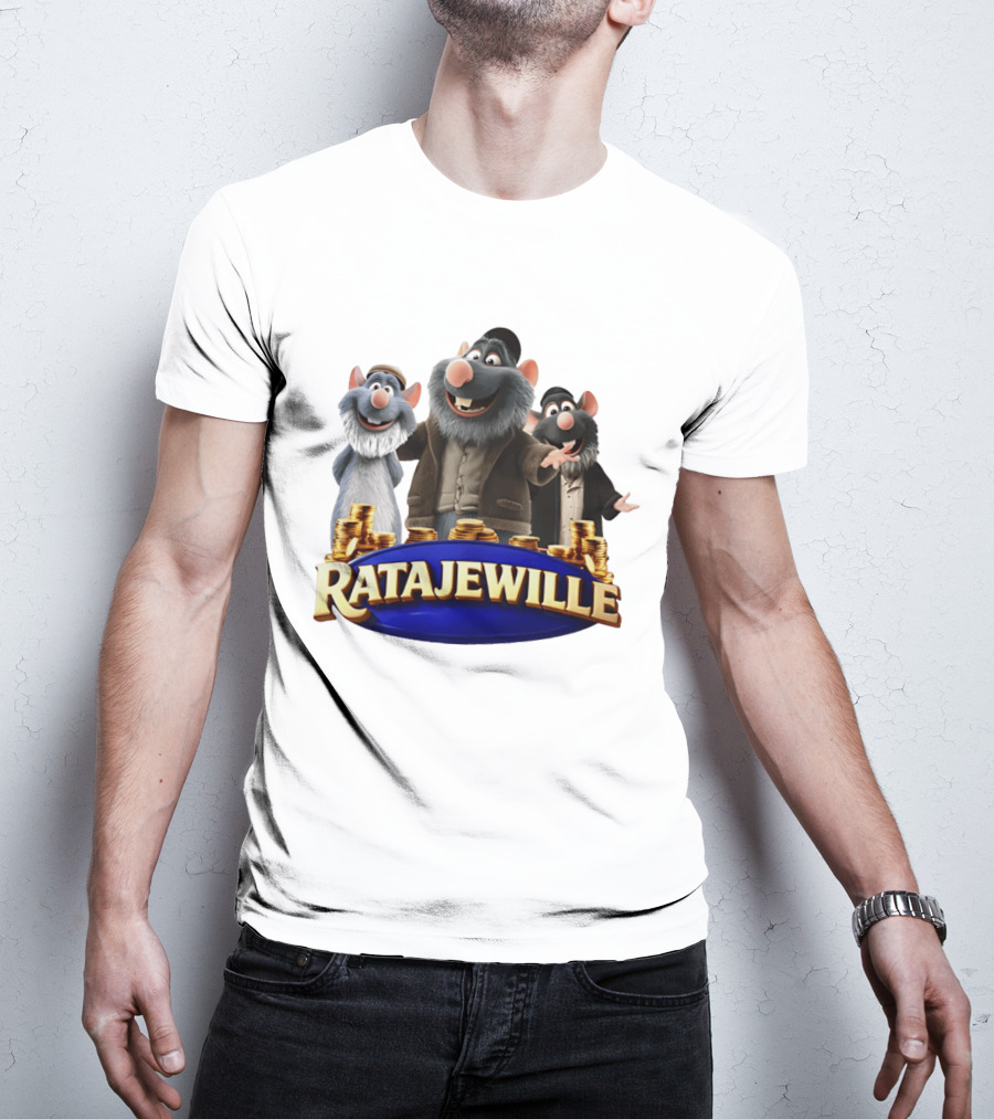 Ratajewille Remy Ratatouille Cartoon Characters Coins T-Shirt