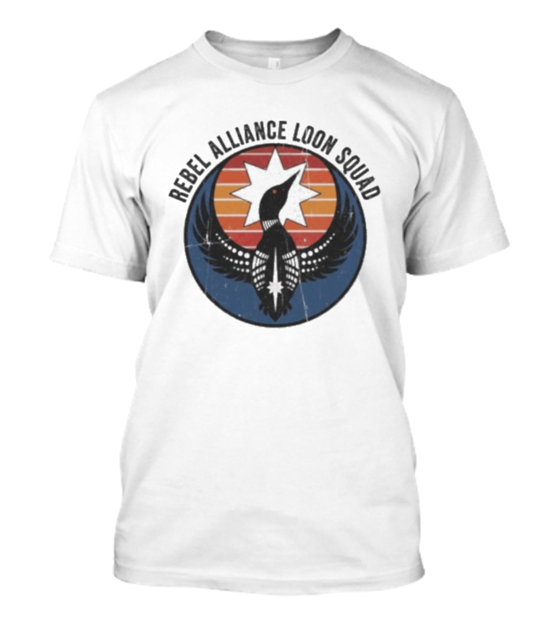 Rebel Alliance Loon Squad Star Emblem Vintage Retro Circle T-Shirt