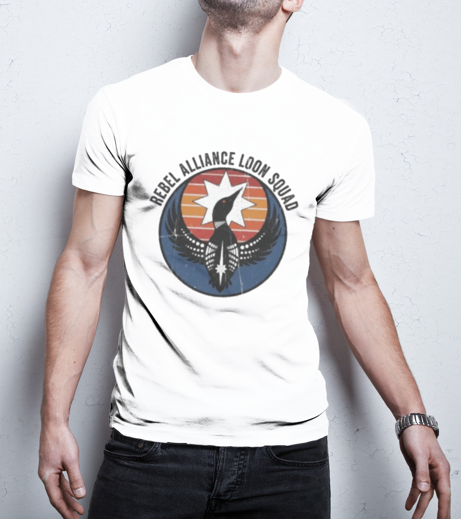 Rebel Alliance Loon Squad Star Emblem Vintage Retro Circle T-Shirt