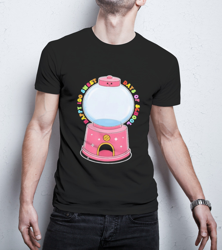 Happy 100 Sweet Days Of School Gumball Machine T-Shirt
