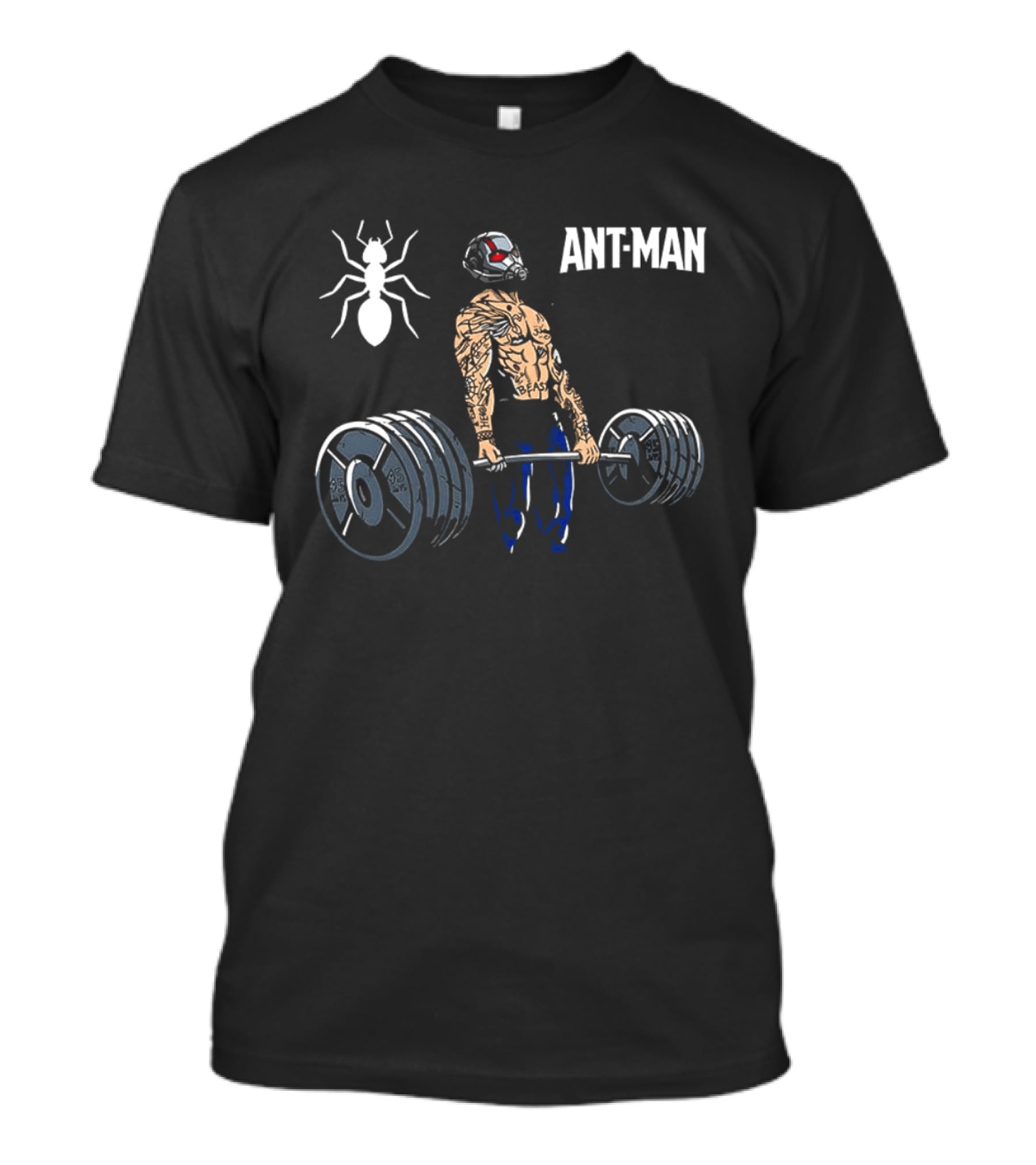 Ant Man Gym Workout Lifting Weights With Ant T-Shirt