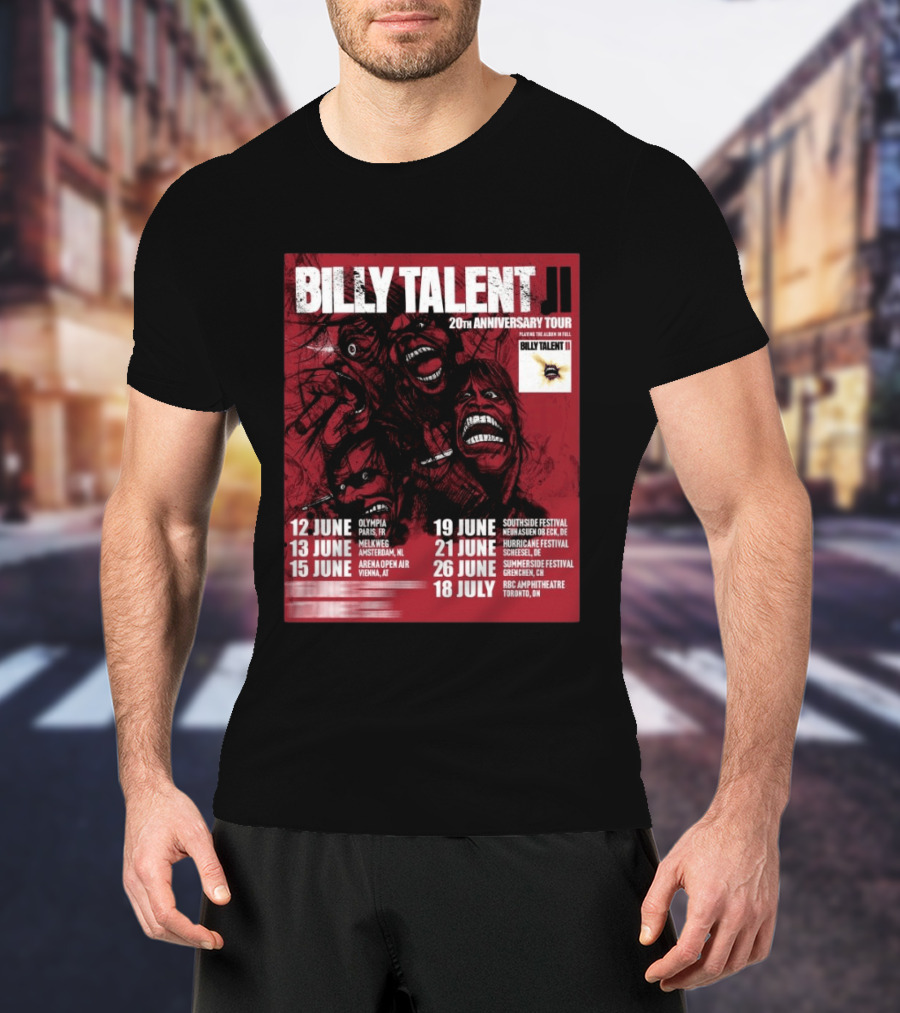 Billy Talent 20th Anniversary Tour Dates Europe Canada 2023 T-Shirt