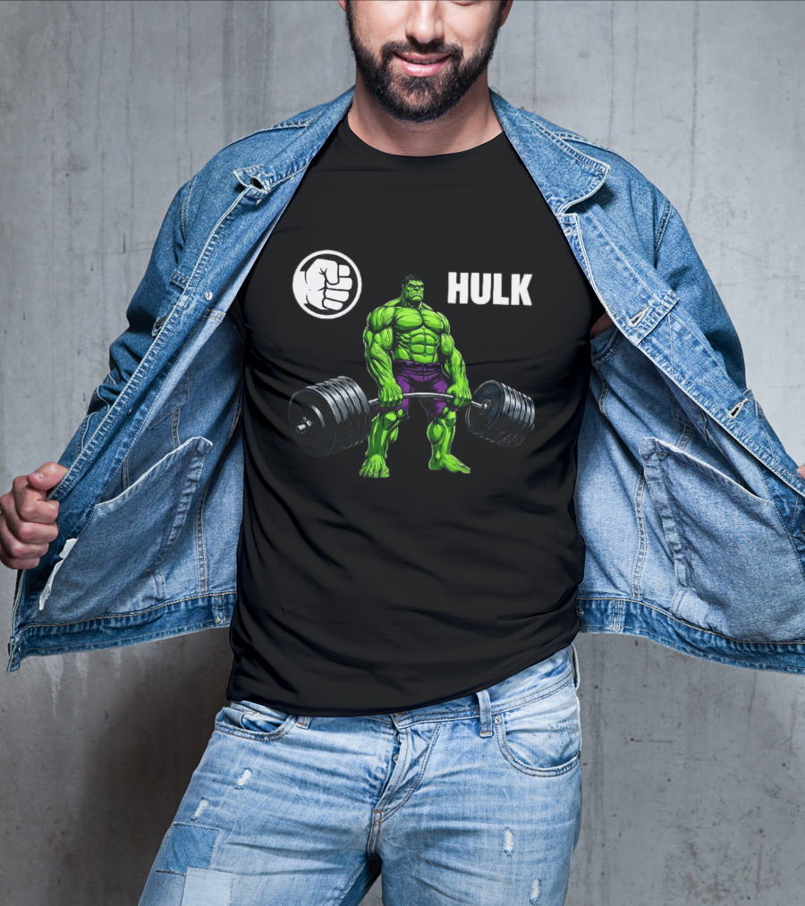 Hulk Lifting Weights Gym Workout Bodybuilding Motivation T-Shirt