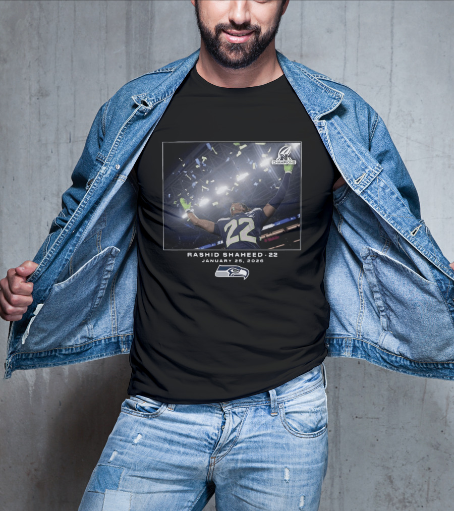 Rashid Shaheed 22 NFC Champions January 8 2023 Seattle Seahawks T-Shirt