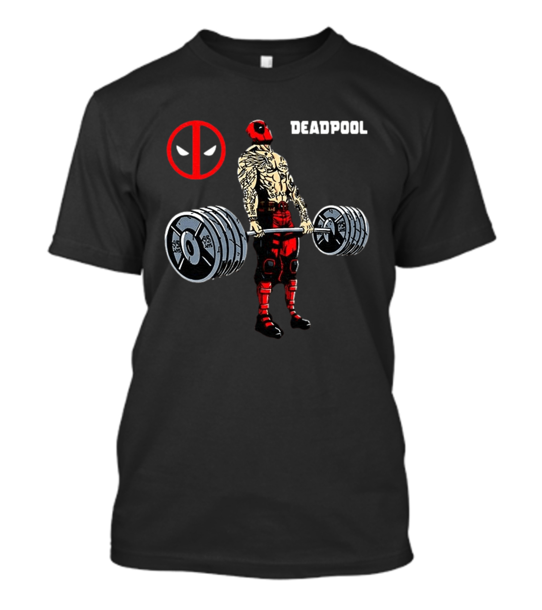 Deadpool Weightlifting Gym Workout T-Shirt