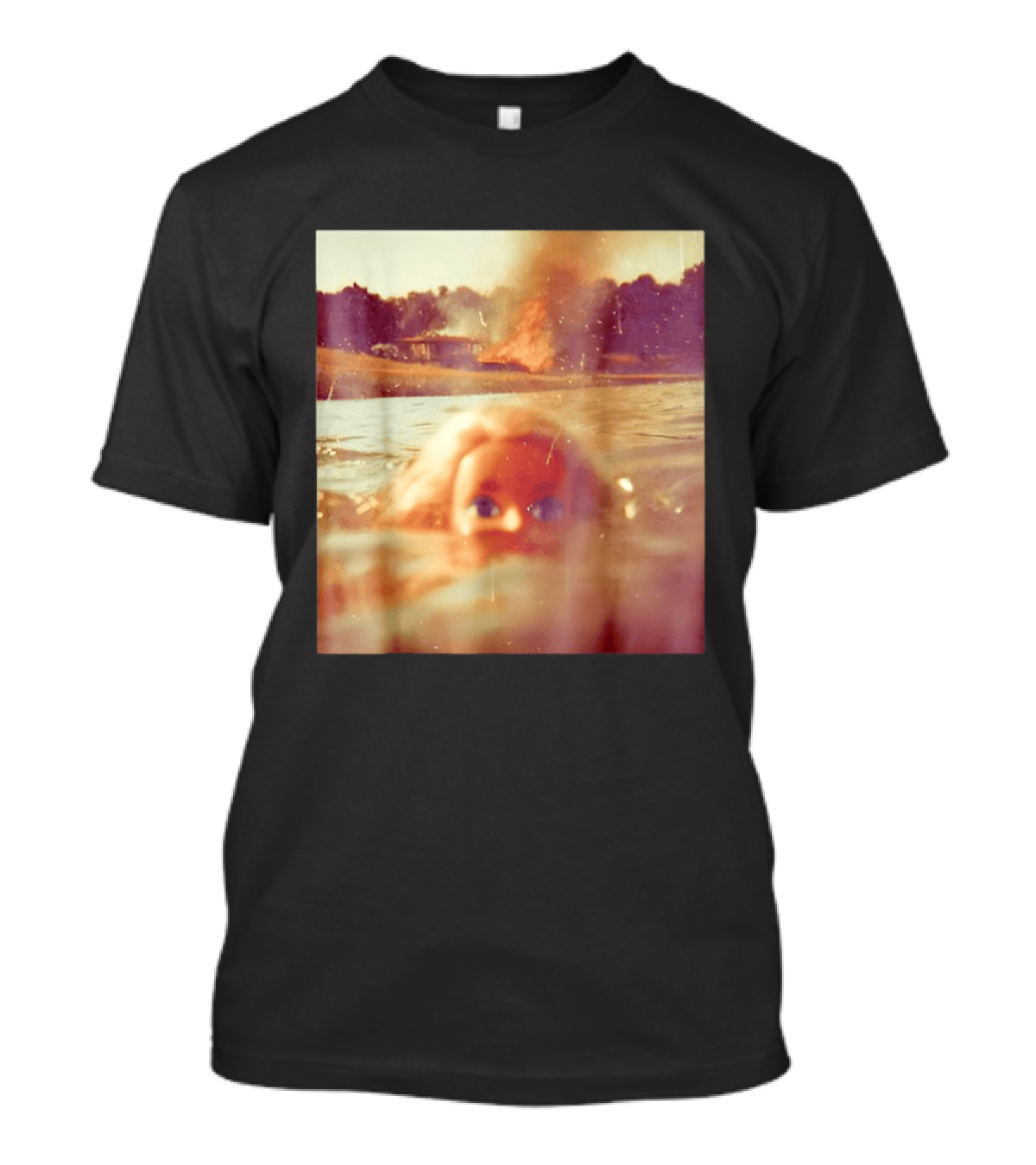 Doll Face Meme Swimming Surreal Humor T-Shirt