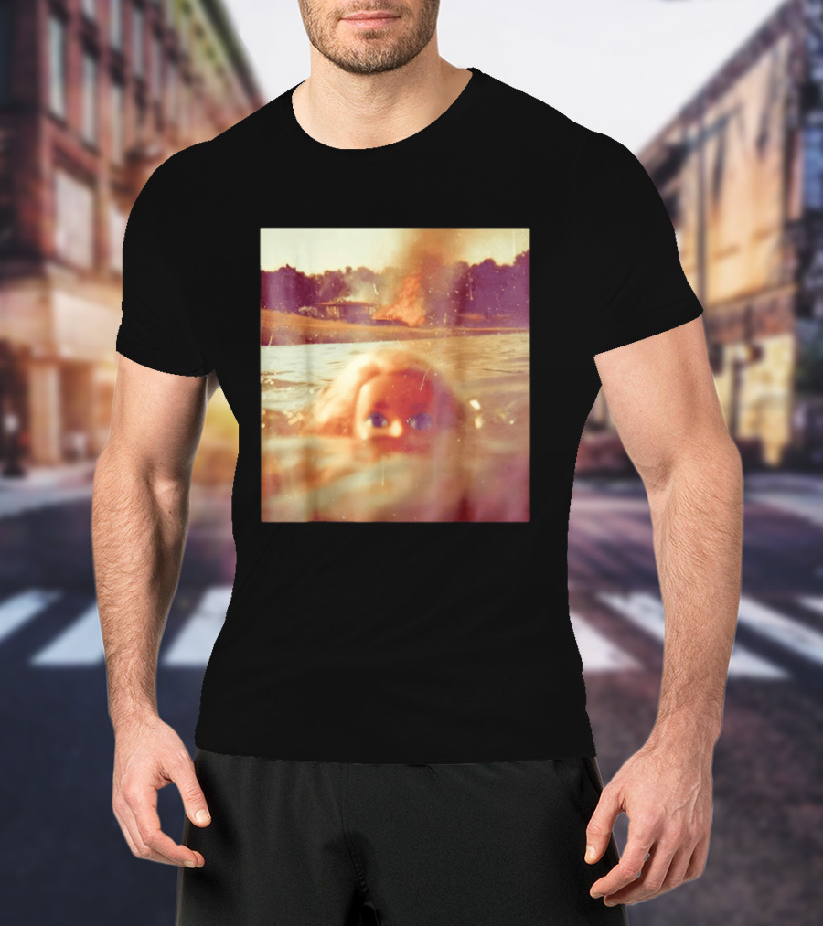 Doll Face Meme Swimming Surreal Humor T-Shirt