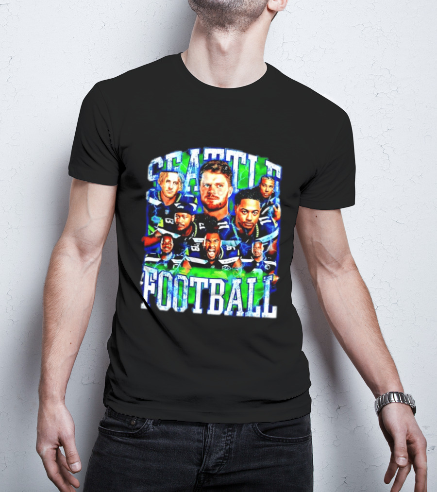 Seattle Football Players Team Spirit Celebration T-Shirt