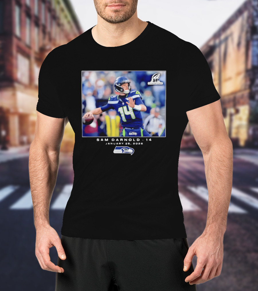 Sam Darnold 14 Seattle Seahawks January 26 2020 NFL Champions T-Shirt
