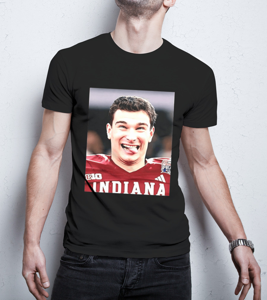 Indiana Hoosiers Fernando Mendoza NCAA Football Celebration Big Ten Championship Peachtree Bowl T-Shirt