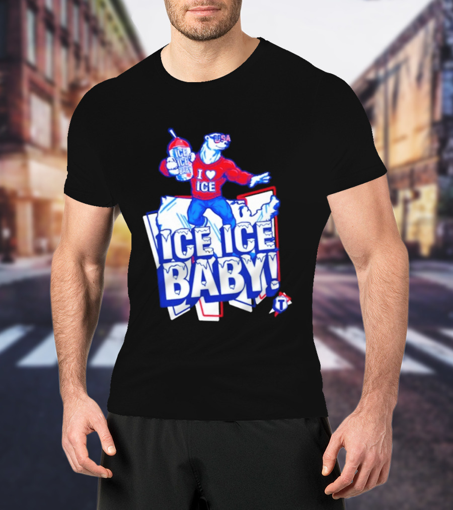 Tatum I Love Ice Ice Baby USA Polar Bear T-Shirt