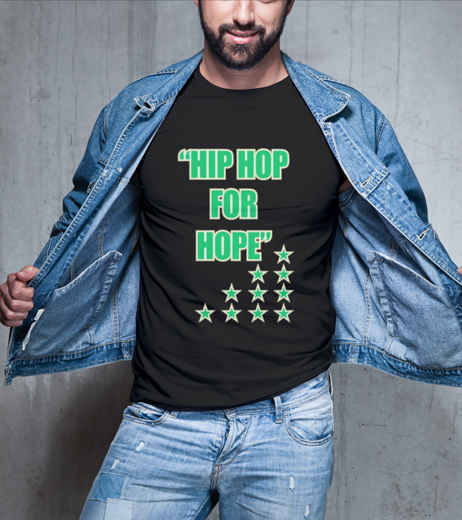 Hip Hop For Hope Green Stars Collection T-Shirt