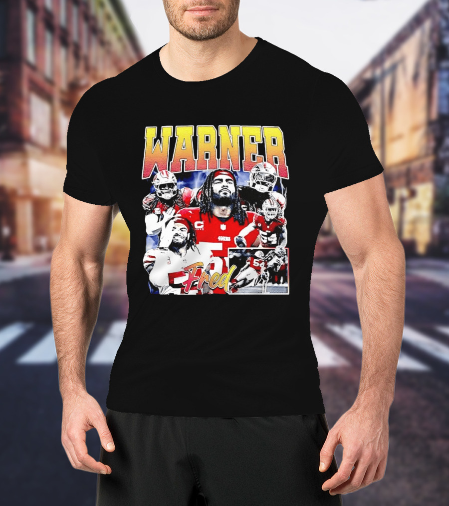 Fred Warner San Francisco Football Collage T-Shirt