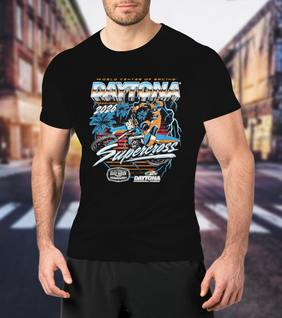 World Center Of Racing Daytona 2026 Supercross Daytona International Speedway Bike Week T-Shirt