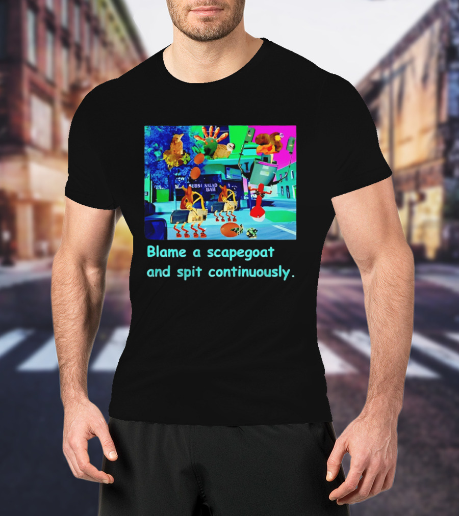 Blame A Scapegoat And Spit Continuously Surreal Animal Montage T-Shirt