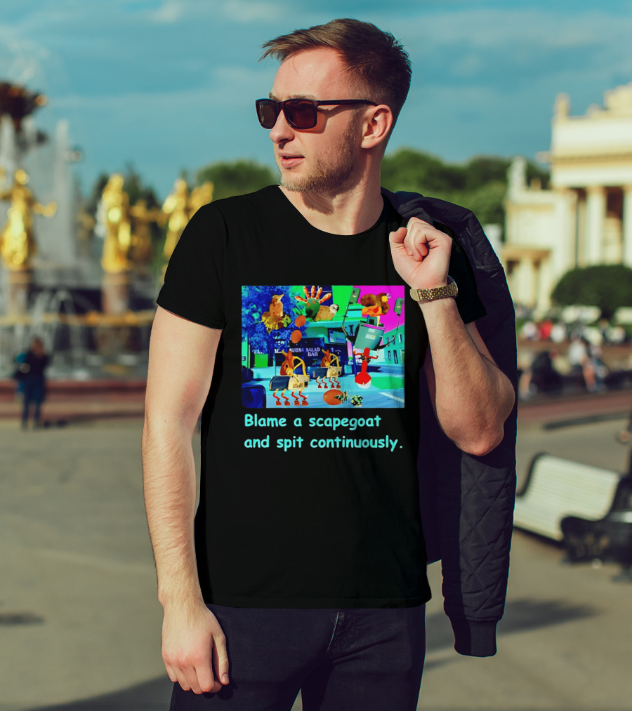 Blame A Scapegoat And Spit Continuously Surreal Animal Montage T-Shirt