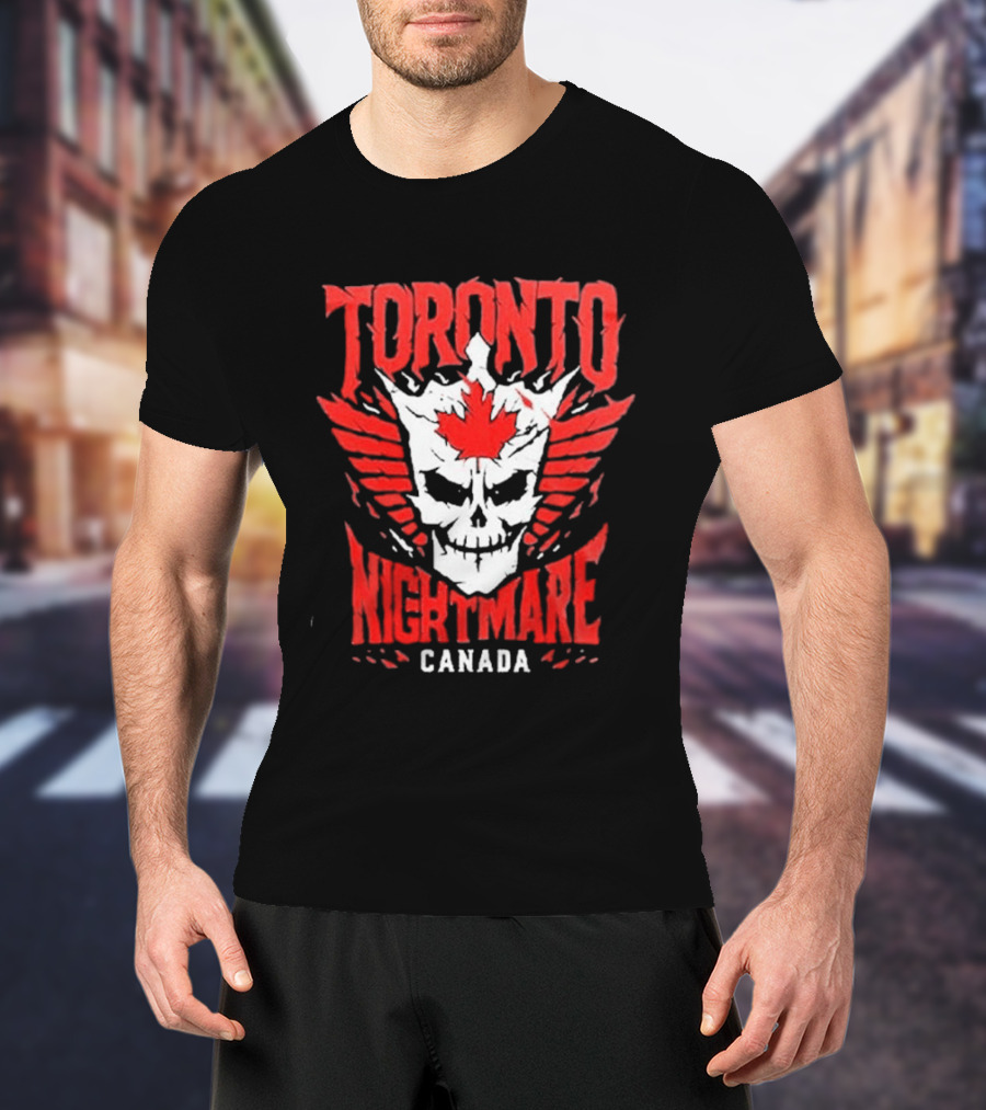 Cody Rhodes Toronto Nightmare Canada Maple Leaf Skull Wings T-Shirt