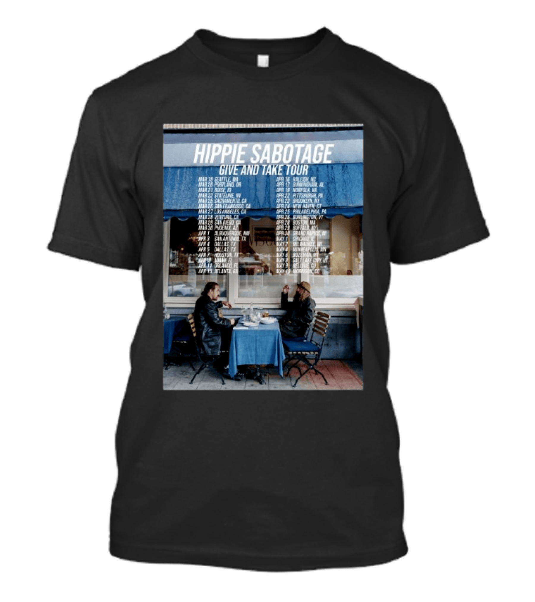 Hippie Sabotage Give And Take Tour 2026 Dates And Cities T-Shirt