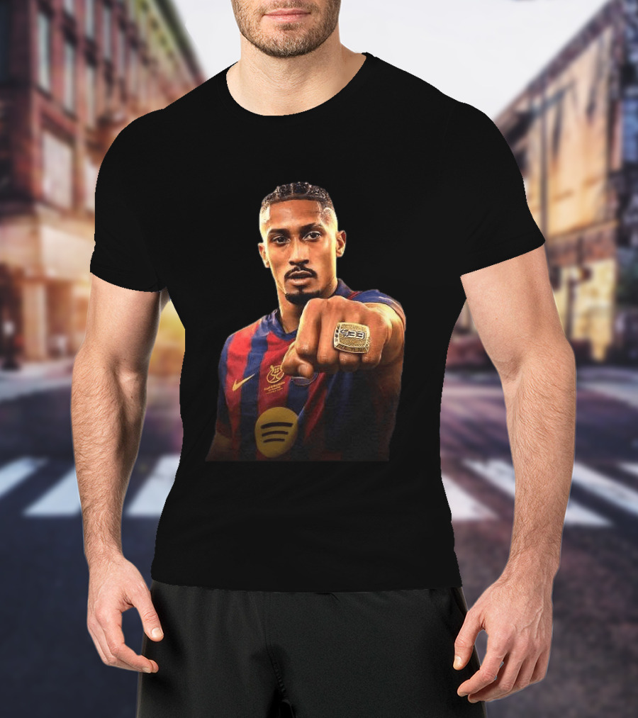 Raphinha 433 Awards Player Of The Year 2025 Ring Barcelona T-Shirt