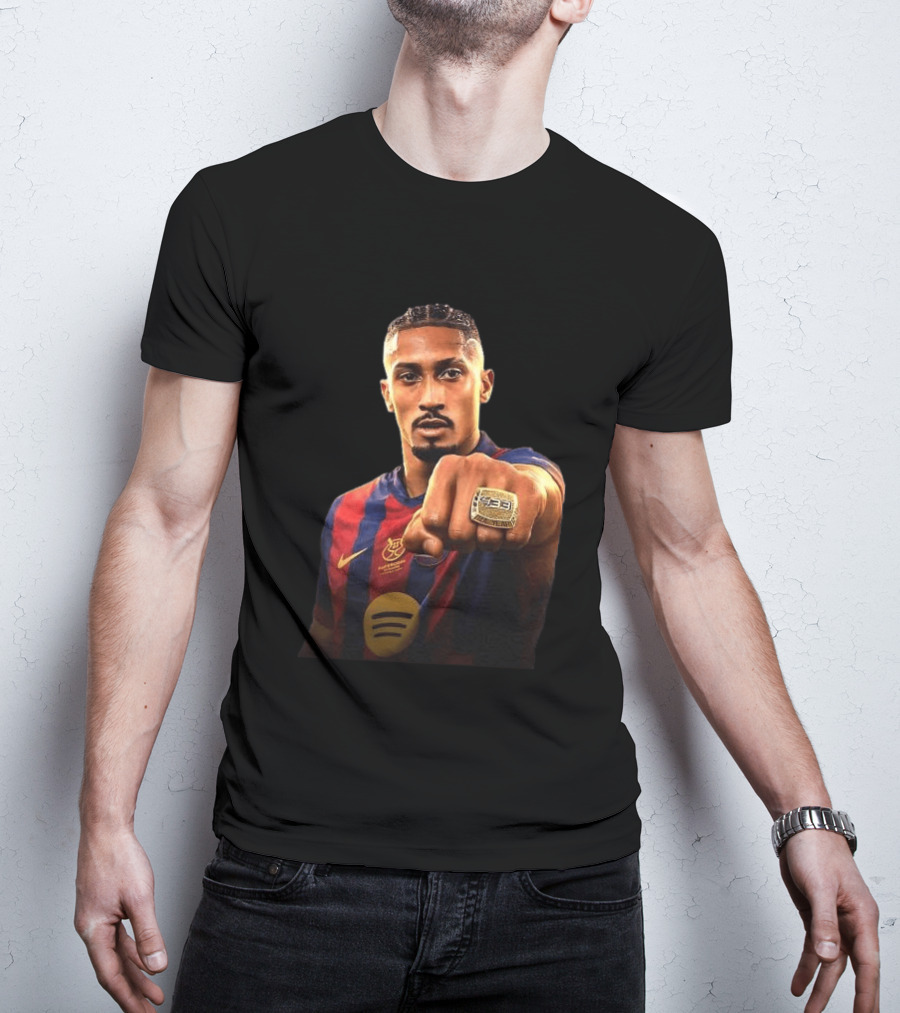 Raphinha 433 Awards Player Of The Year 2025 Ring Barcelona T-Shirt