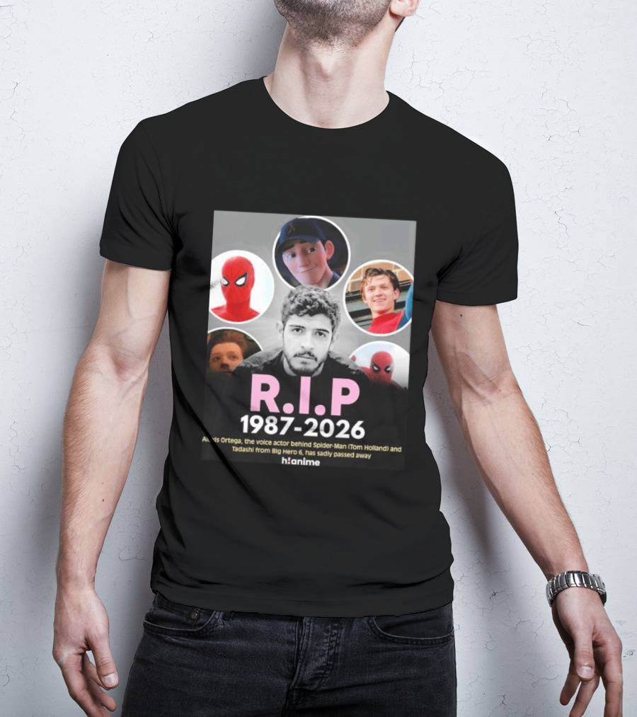 RIP Alexis Ortega 1987 2026 Voice Of Spider Man And Tadashi T-Shirt