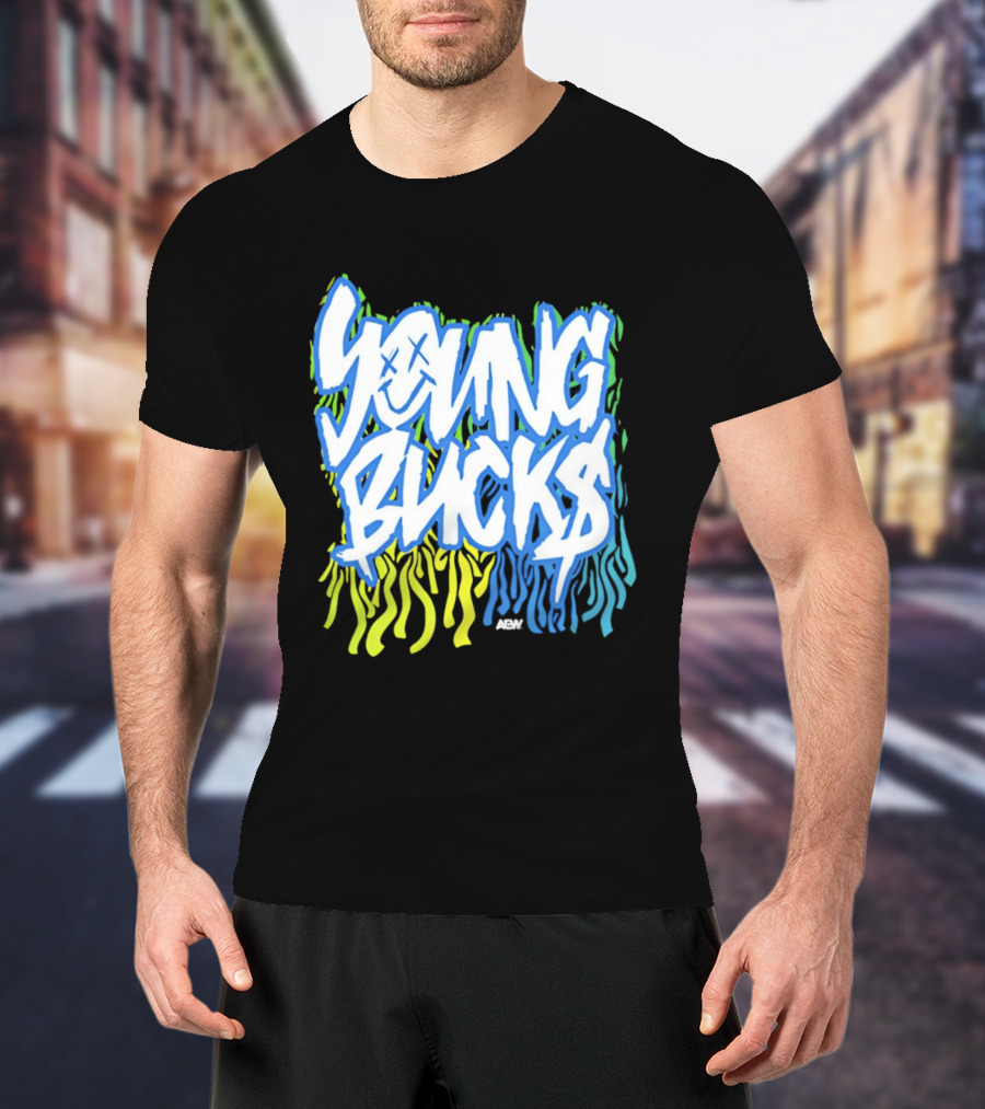 Young Bucks The Party's Back Neon Graffiti T-Shirt