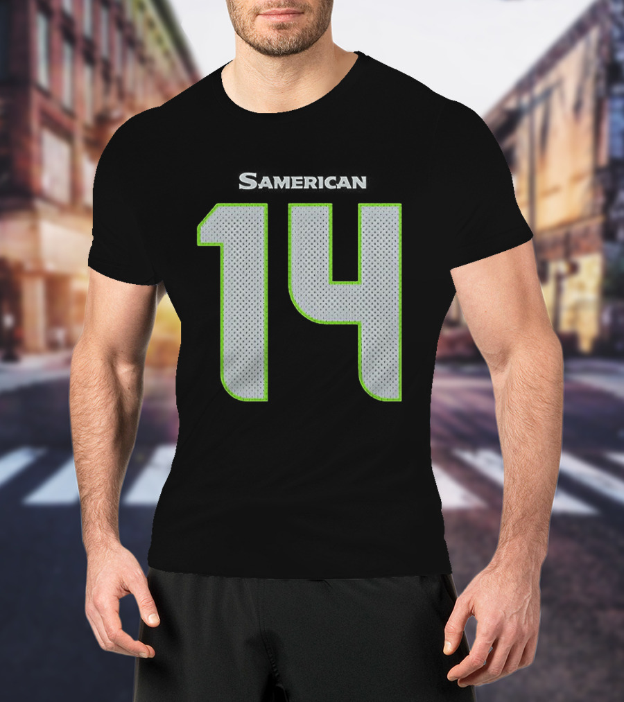 Seattle Seahawks Samerican 14 Jersey T-Shirt