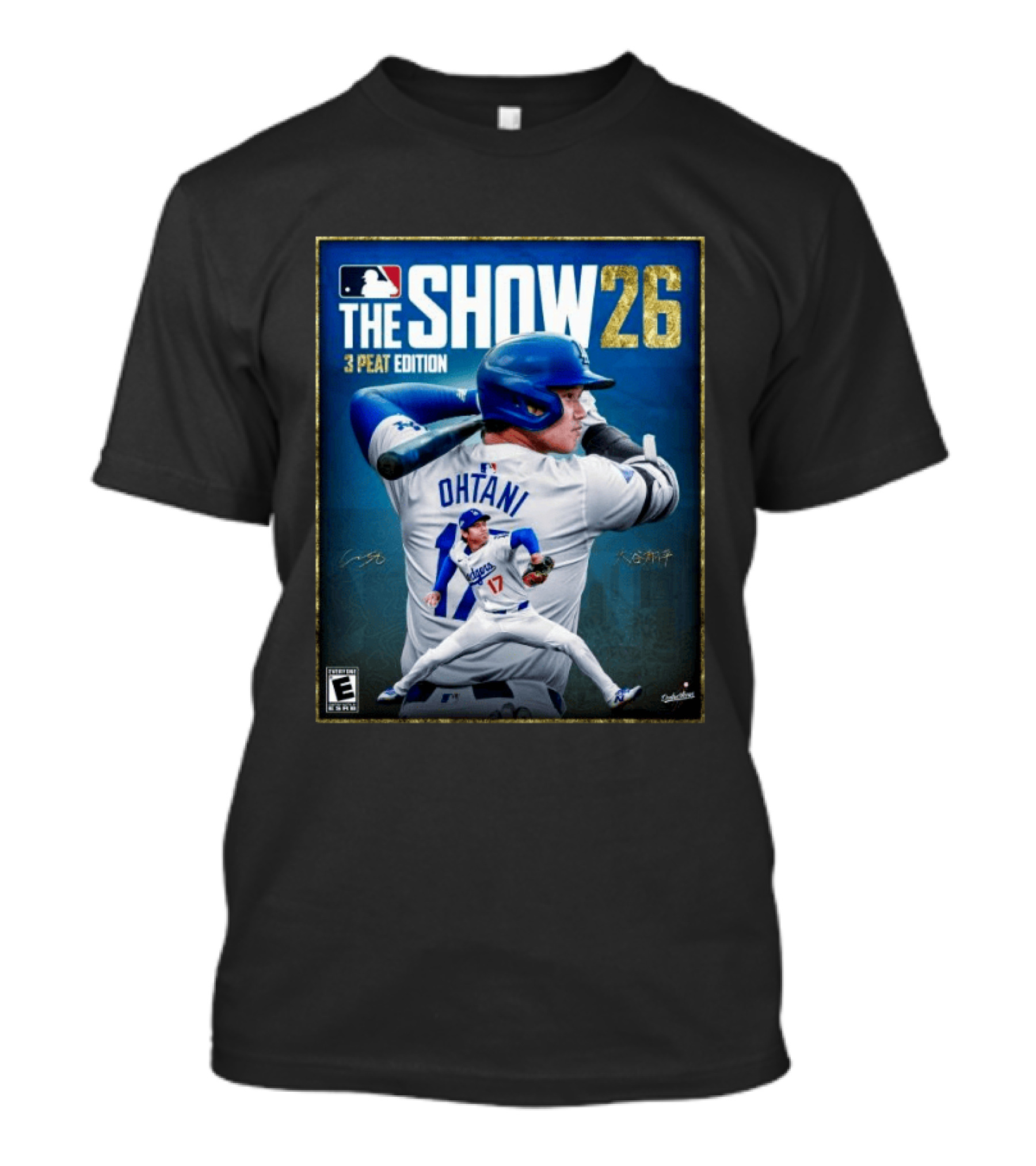 Shohei Ohtani Los Angeles Dodgers MLB The Show 26 3 Peat Edition Baseball 2026 Game T-Shirt