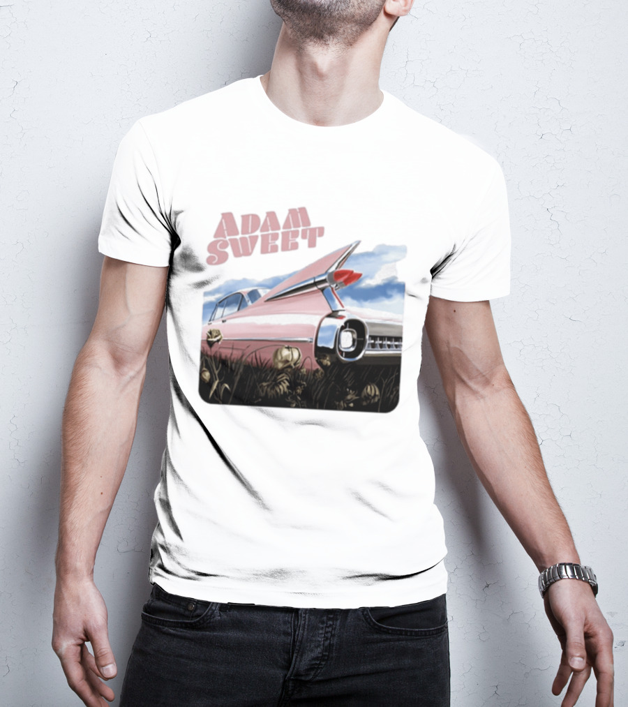 Adam Sweet Pink Cadillac Flowers Nostalgia T-Shirt