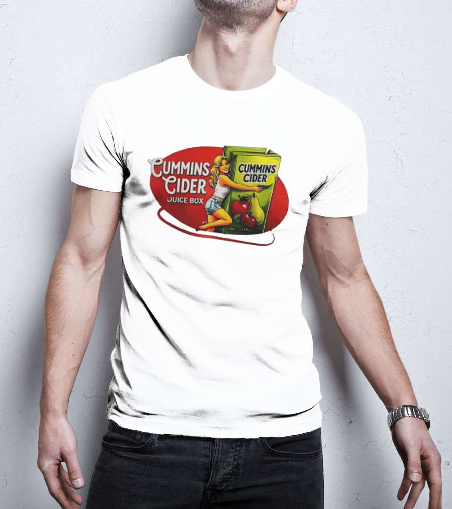 Cummins Cider Juice Box Vintage Style 100% Pear And Apple Drink T-Shirt
