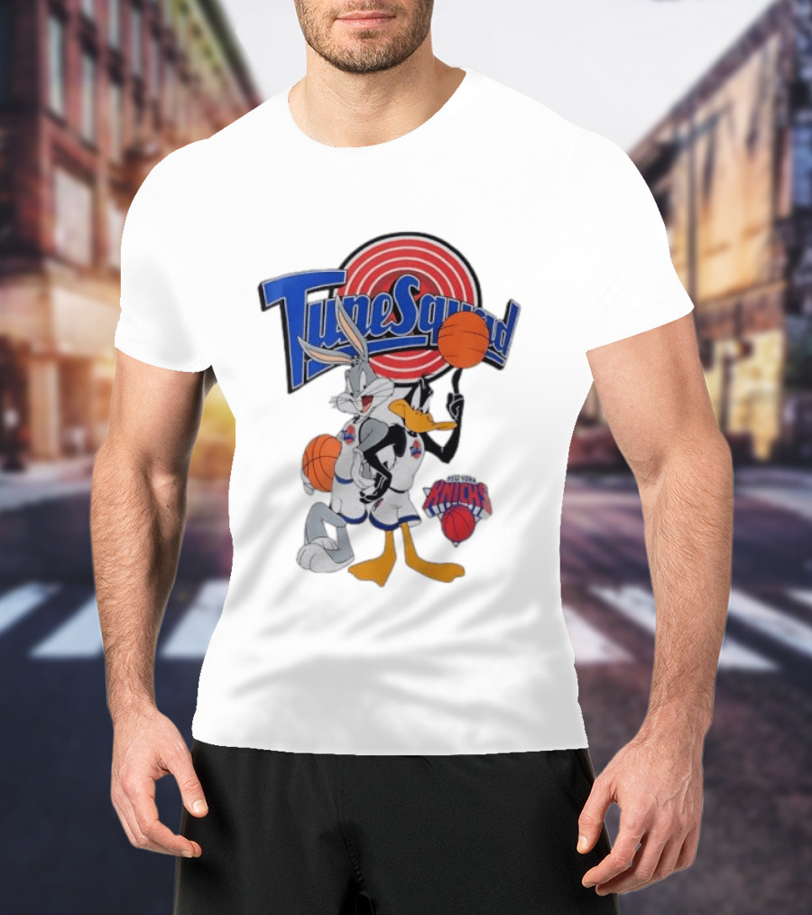 TuneSquad Bugs Bunny Daffy Duck New York Knicks Basketball Sports T-Shirt