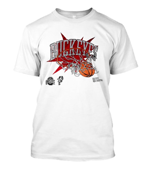 Ohio State Buckeyes Men's Basketball 2026 Dunking Basketball Hoop T-Shirt