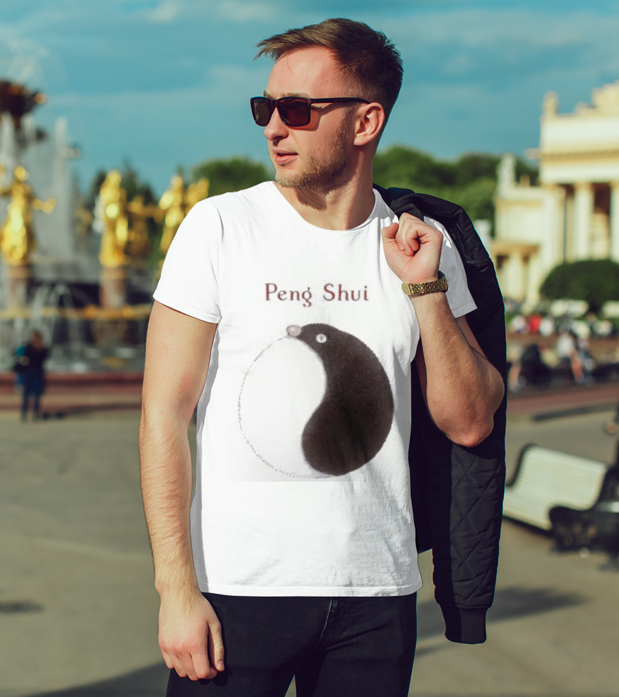 Peng Shui Yin Yang Symbol Smoke T-Shirt
