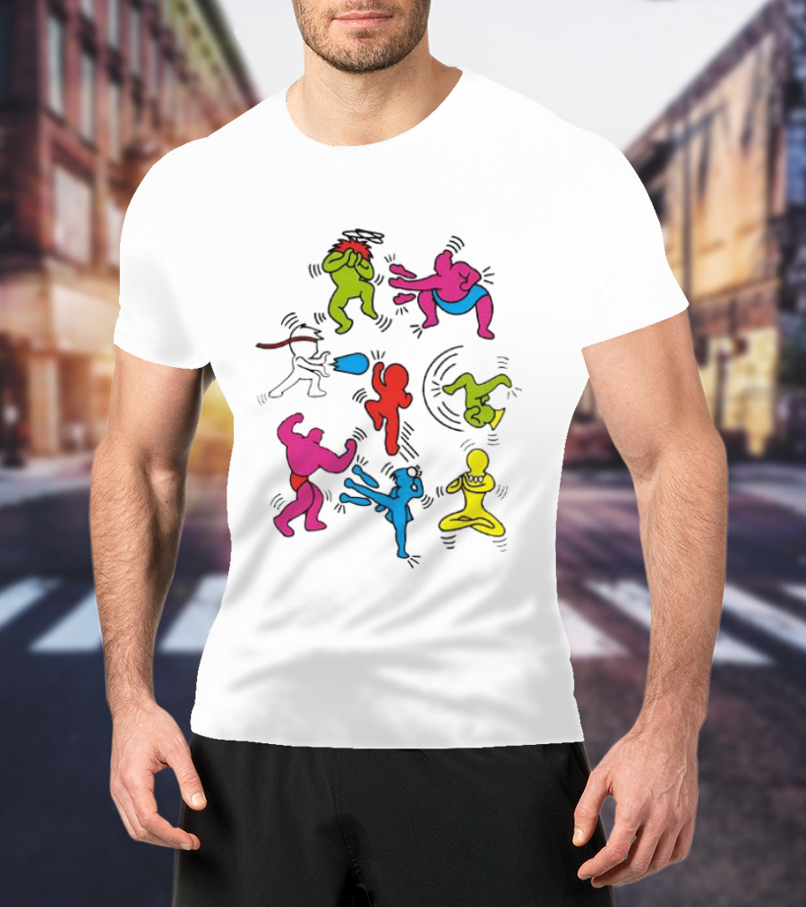 Original 8 Pop Fighter SF 2 Video Game Characters T-Shirt
