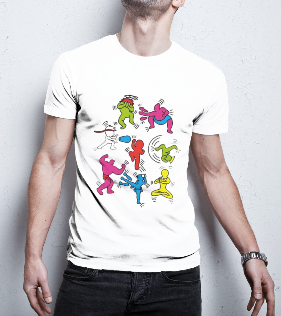 Original 8 Pop Fighter SF 2 Video Game Characters T-Shirt