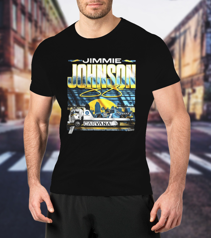 Jimmie Johnson Carvana San Diego Navy Base Coronado 48 Racing Truck T-Shirt