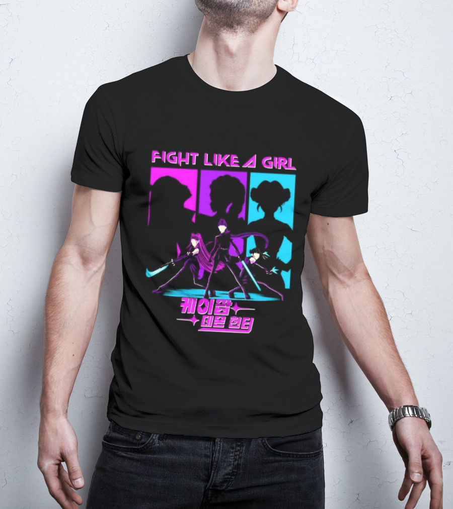 KPop Demon Hunters Fight Like A Girl Korean T-Shirt