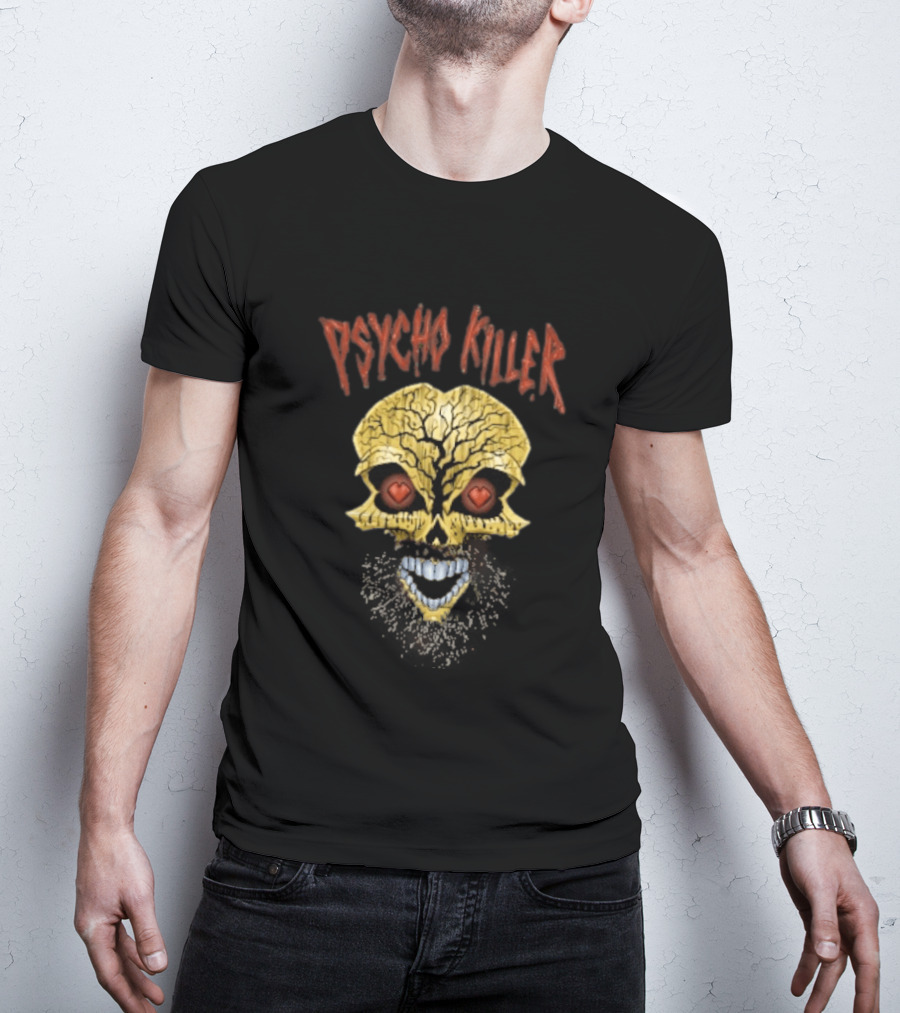 Tommaso Ciampa Psycho Killer Gold Skull With Hearts T-Shirt