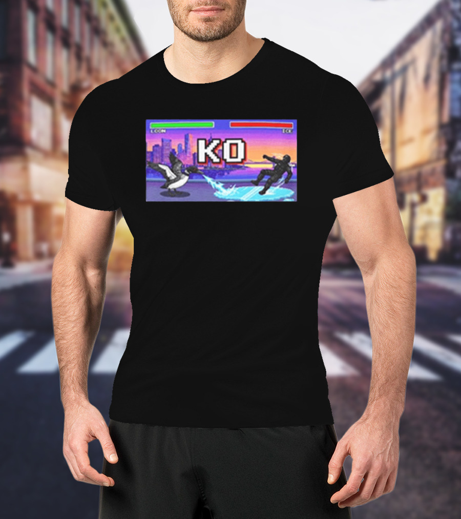 Common Loon Vs ICE KO Minnesota Skyline Anti ICE T-Shirt