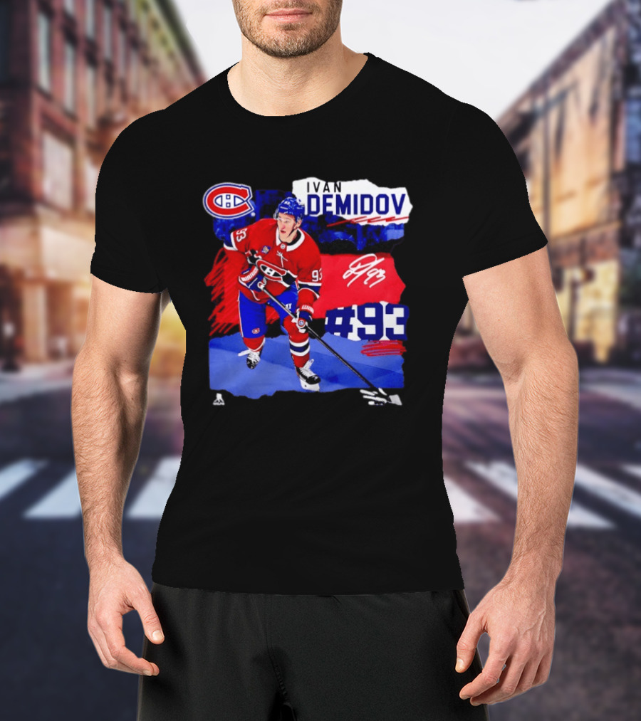 Montreal Canadiens Ivan Demidov #93 Fresh Ice Hockey Player T-Shirt