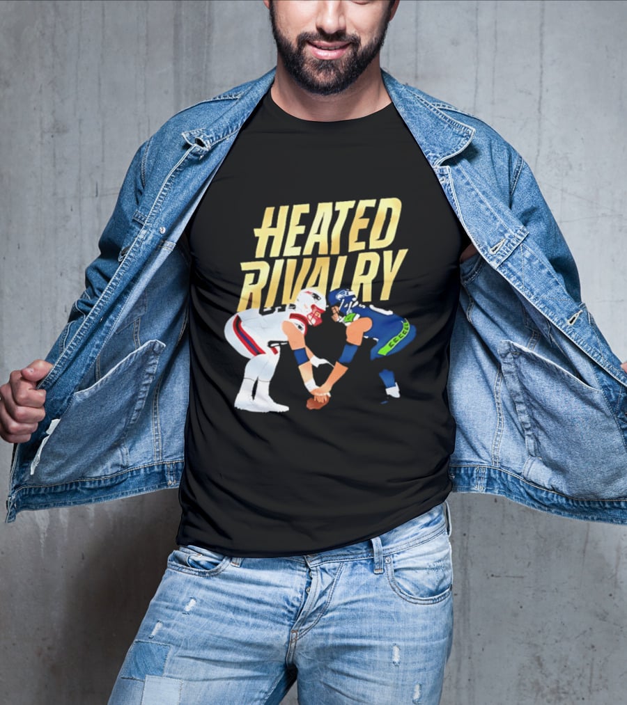 New England Patriots Vs Seattle Seahawks Heated Rivalry Football Players T-Shirt