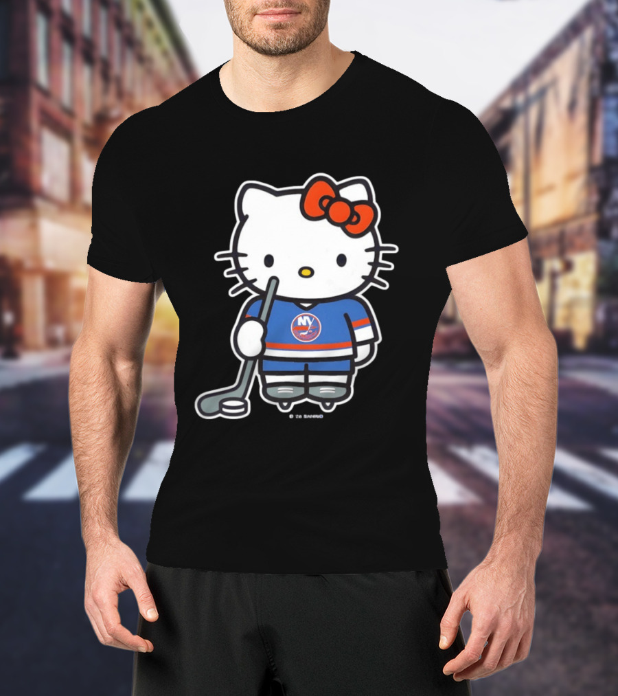 Hello Kitty X New York Islanders Hockey Player NHL 2026 T-Shirt