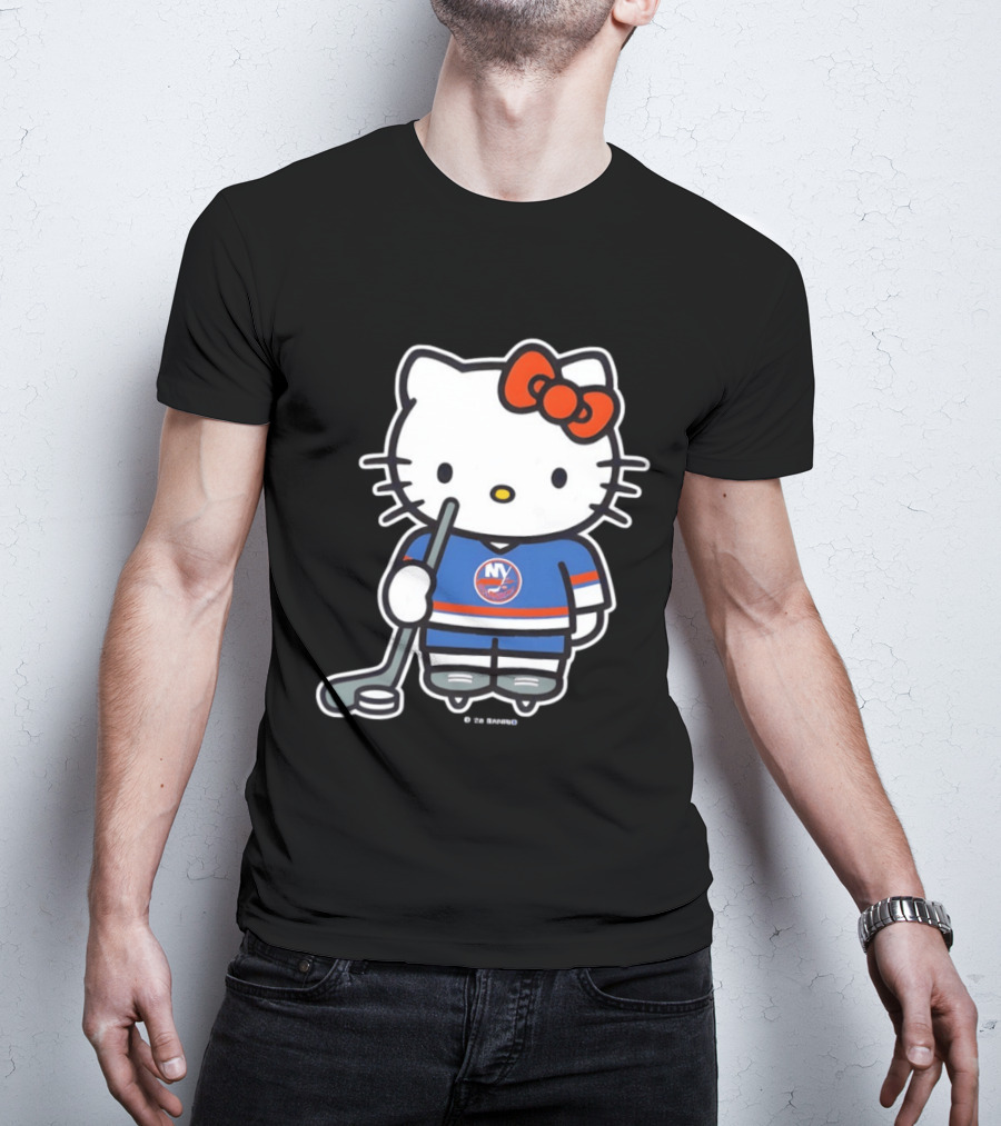Hello Kitty X New York Islanders Hockey Player NHL 2026 T-Shirt