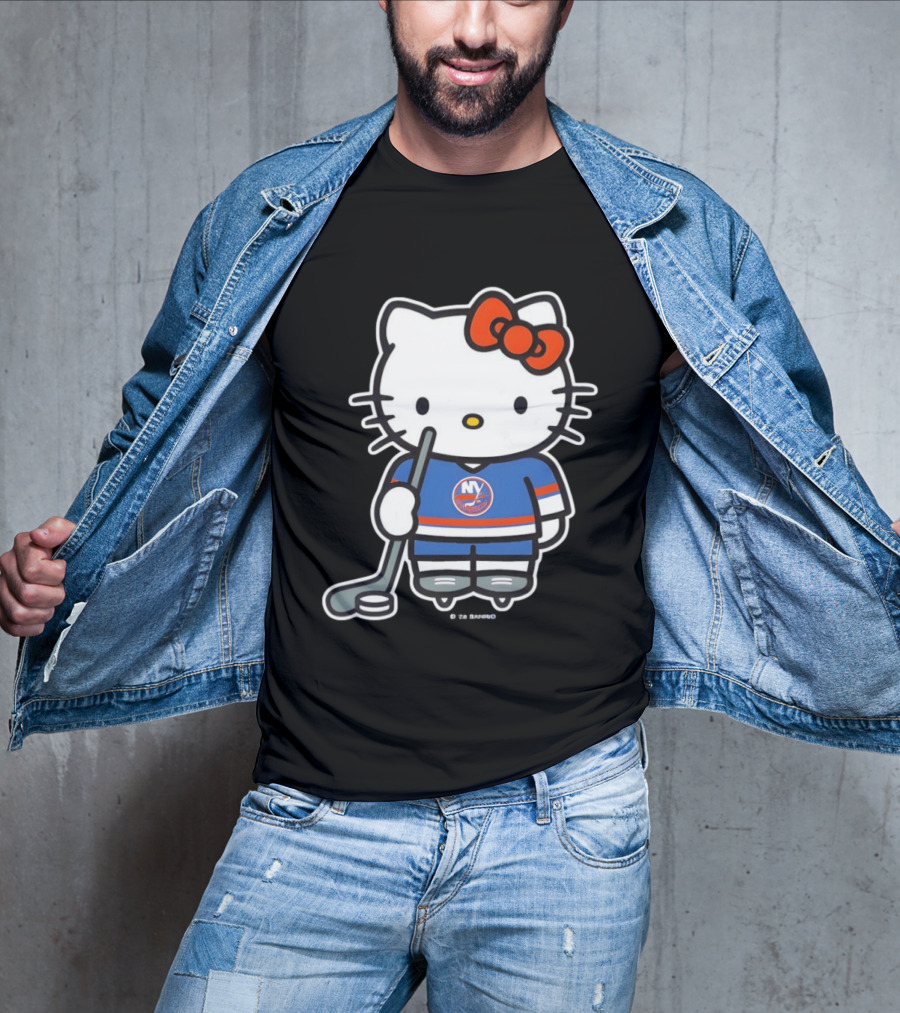 Hello Kitty X New York Islanders Hockey Player NHL 2026 T-Shirt