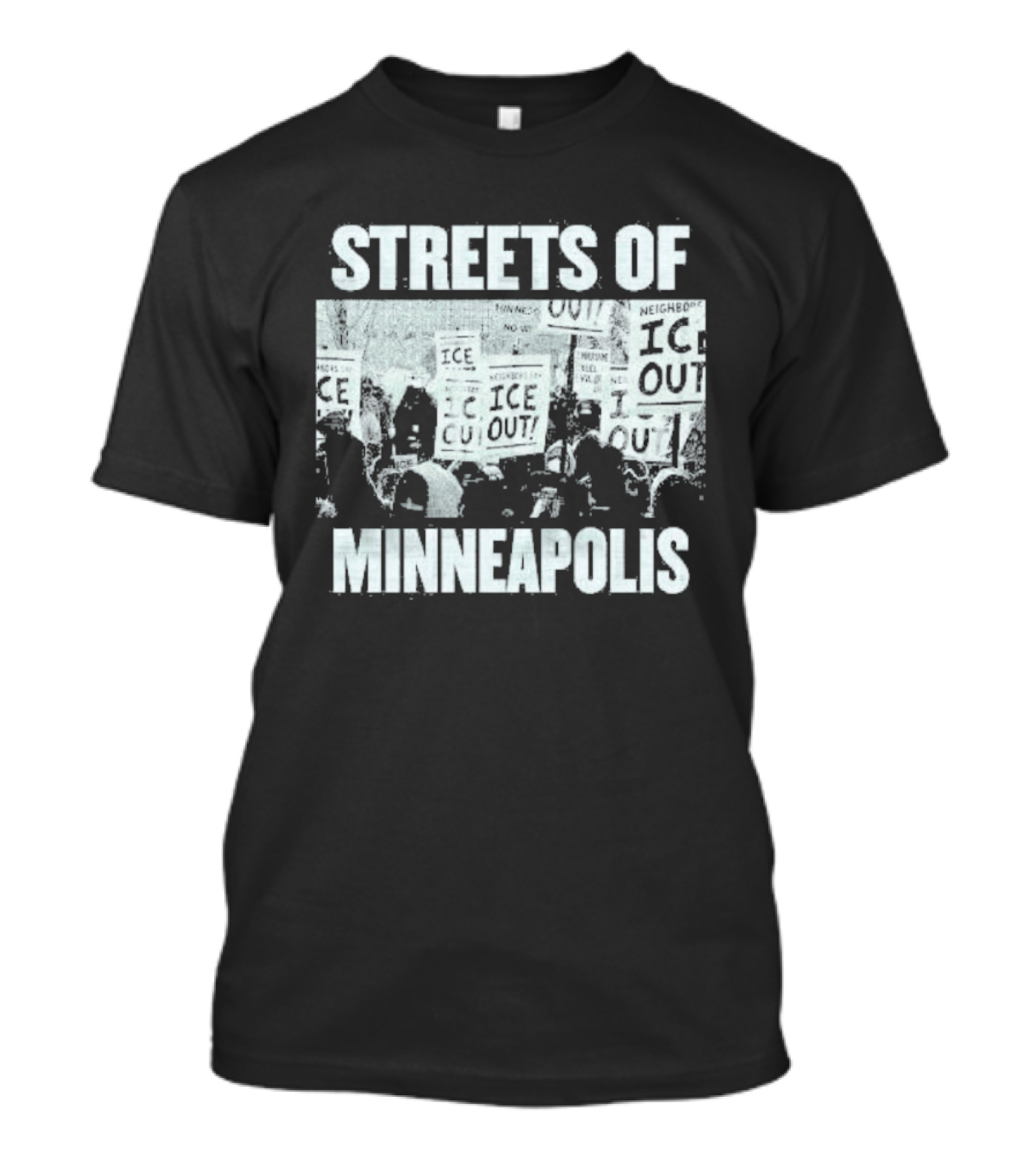 Streets Of Minneapolis Protest Signs And Crowd T-Shirt