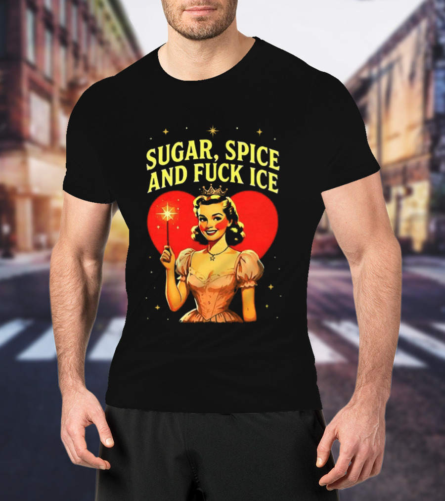 Sugar Spice And Fuck ICE Fairy Heart Caricature T-Shirt