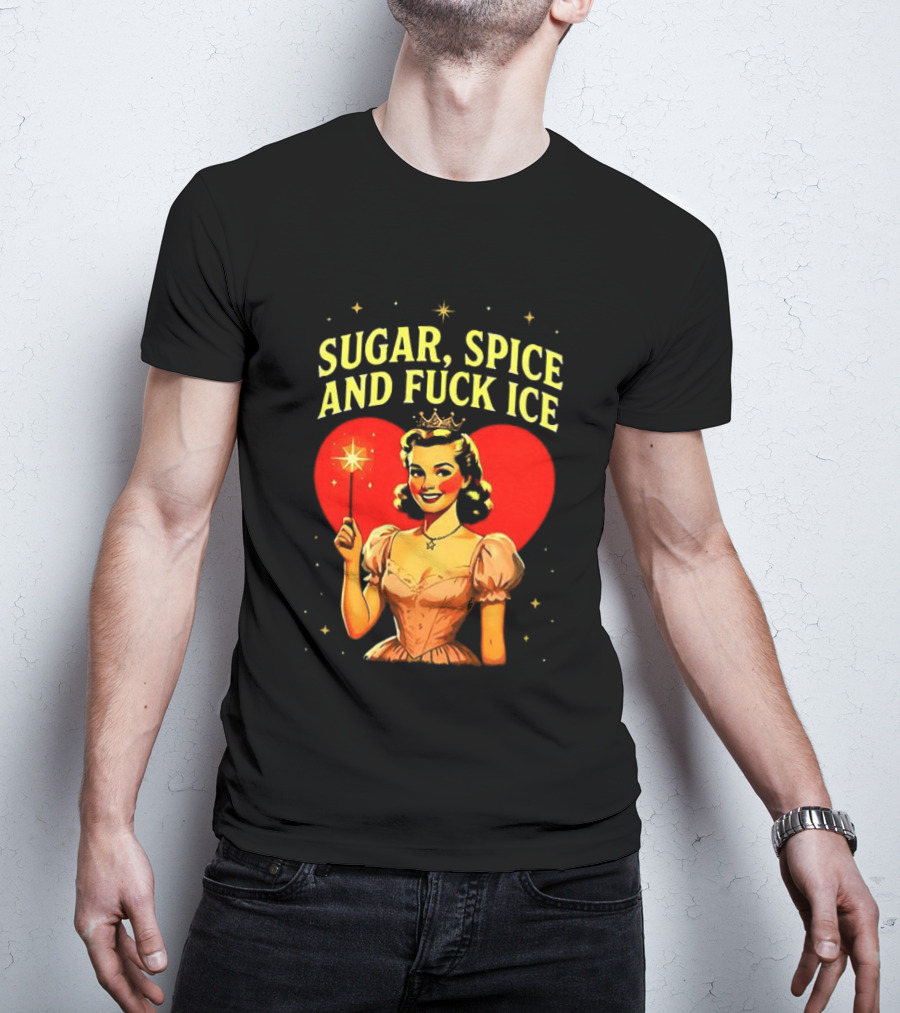 Sugar Spice And Fuck ICE Fairy Heart Caricature T-Shirt