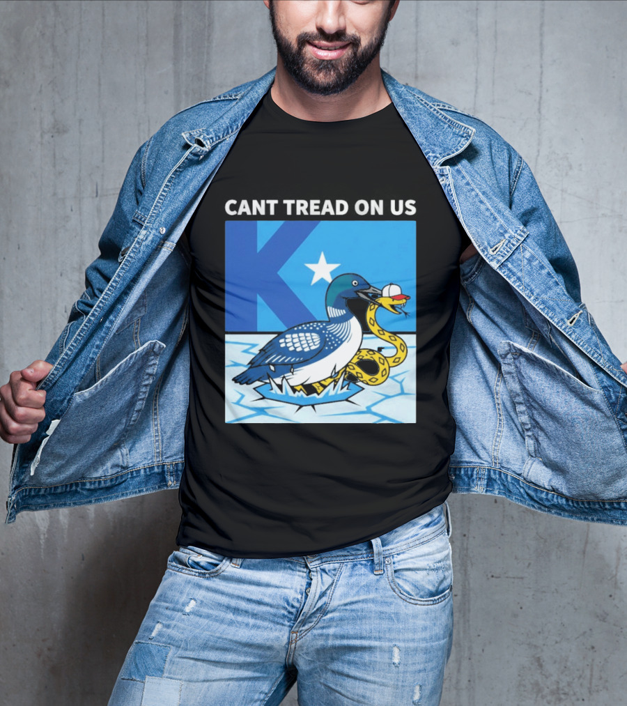 Can't Tread On Us Minnesota Loon Snake Ice Hockey Hat Star T-Shirt