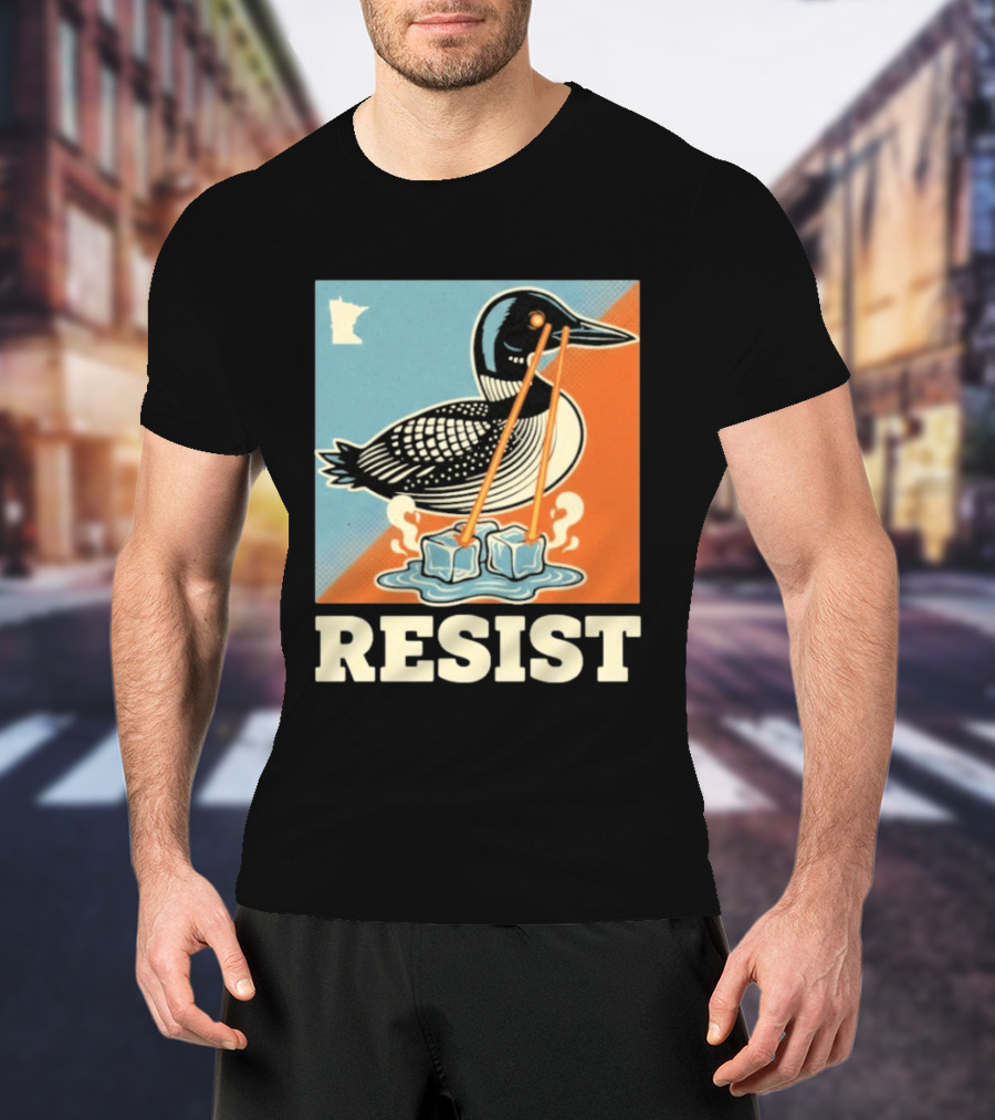 Resist Minneapolis Loon Ice Protest Minnesota T-Shirt